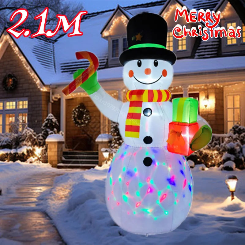 NNEOBA Christmas Inflatable Snowman with LED Lights