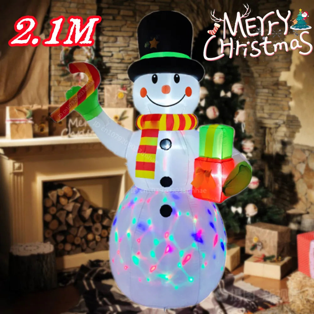 NNEOBA Christmas Inflatable Snowman with LED Lights