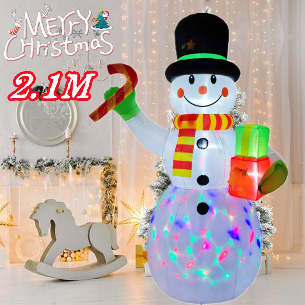 NNEOBA Christmas Inflatable Snowman with LED Lights