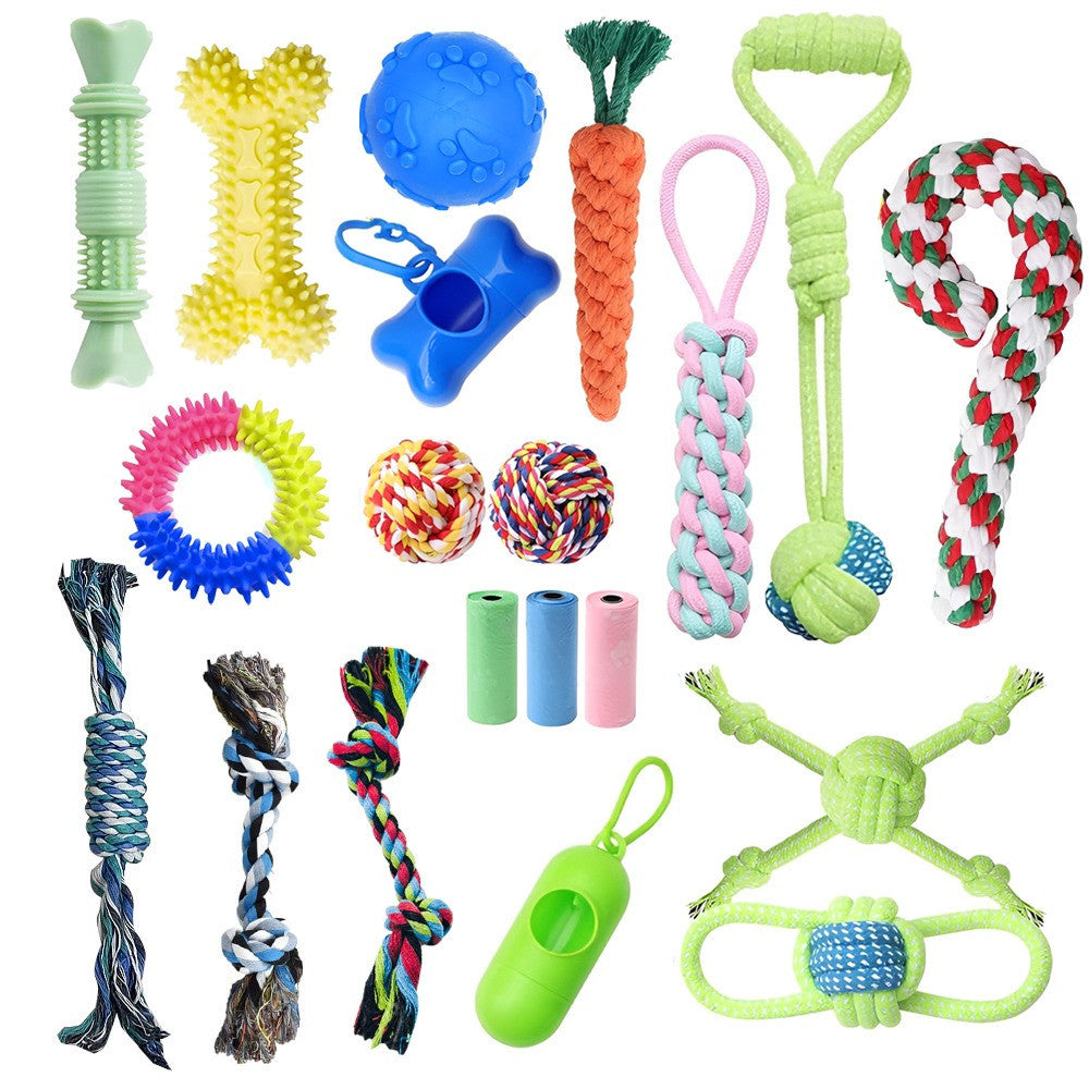 🐾 20-Piece Dog Toy Set – Durable, Safe & Fun for Small and Medium Breeds