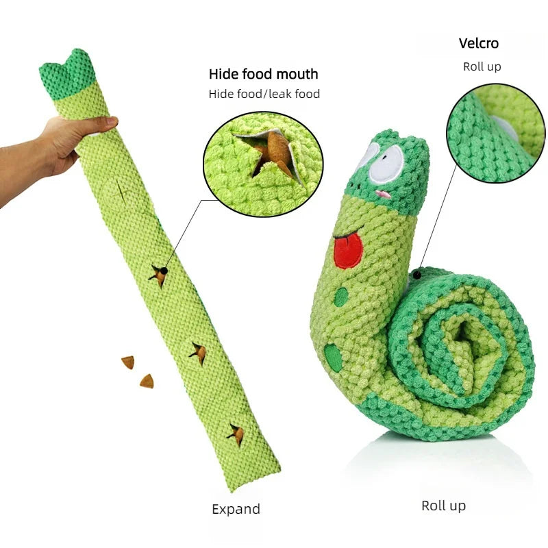 Interactive Plush Dog Puzzle Feeder Toy